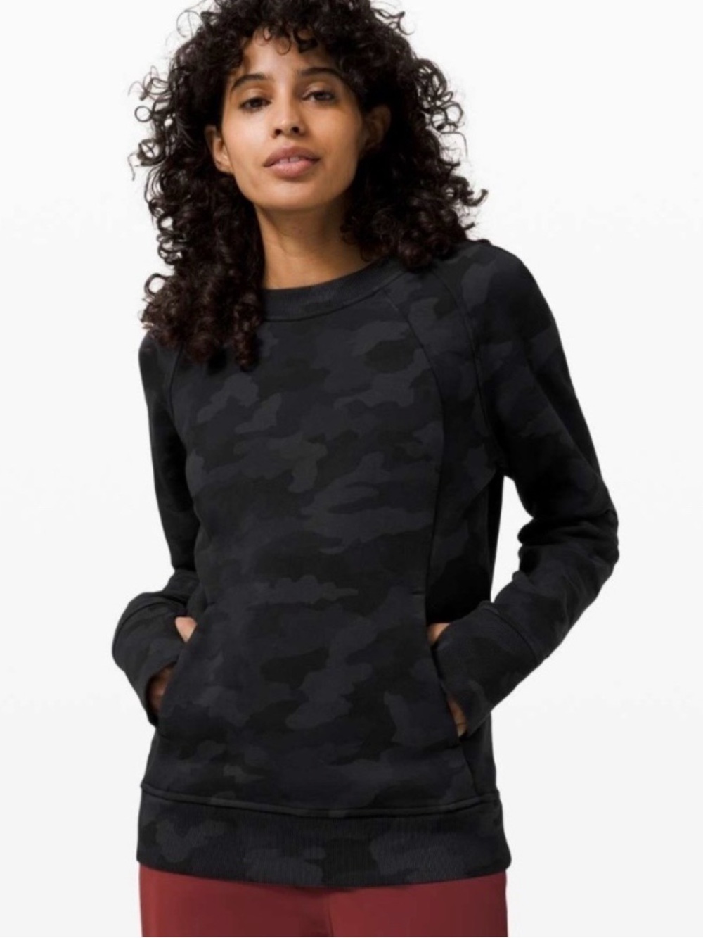 Lululemon Scuba Crew Heritage 365 Camo Deep Coal Multi Size 6
